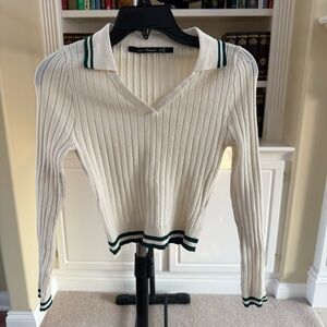 Roma Concept long-sleeve, v-neck polo-style sweater